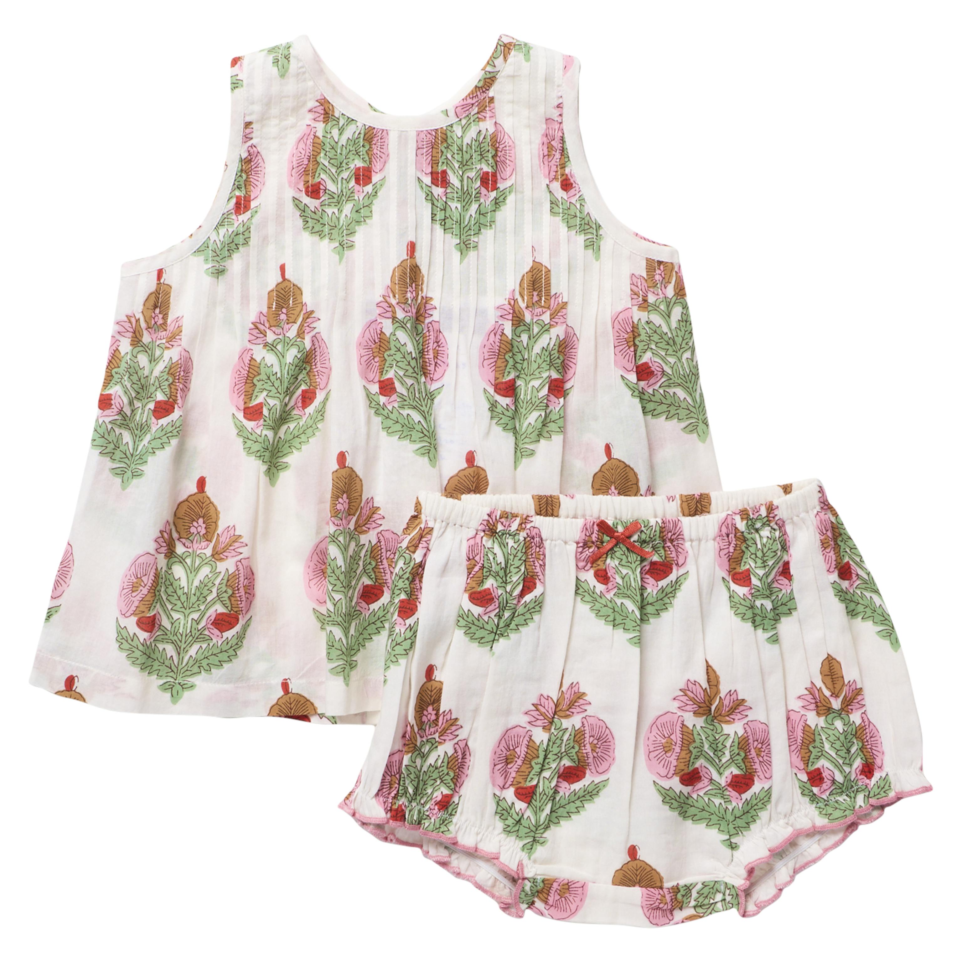Baby Girls Jaipur 2-PC Set - Pink Bellflower