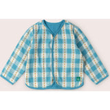 Blue Flowers Reversible Spring Jacket, Blue