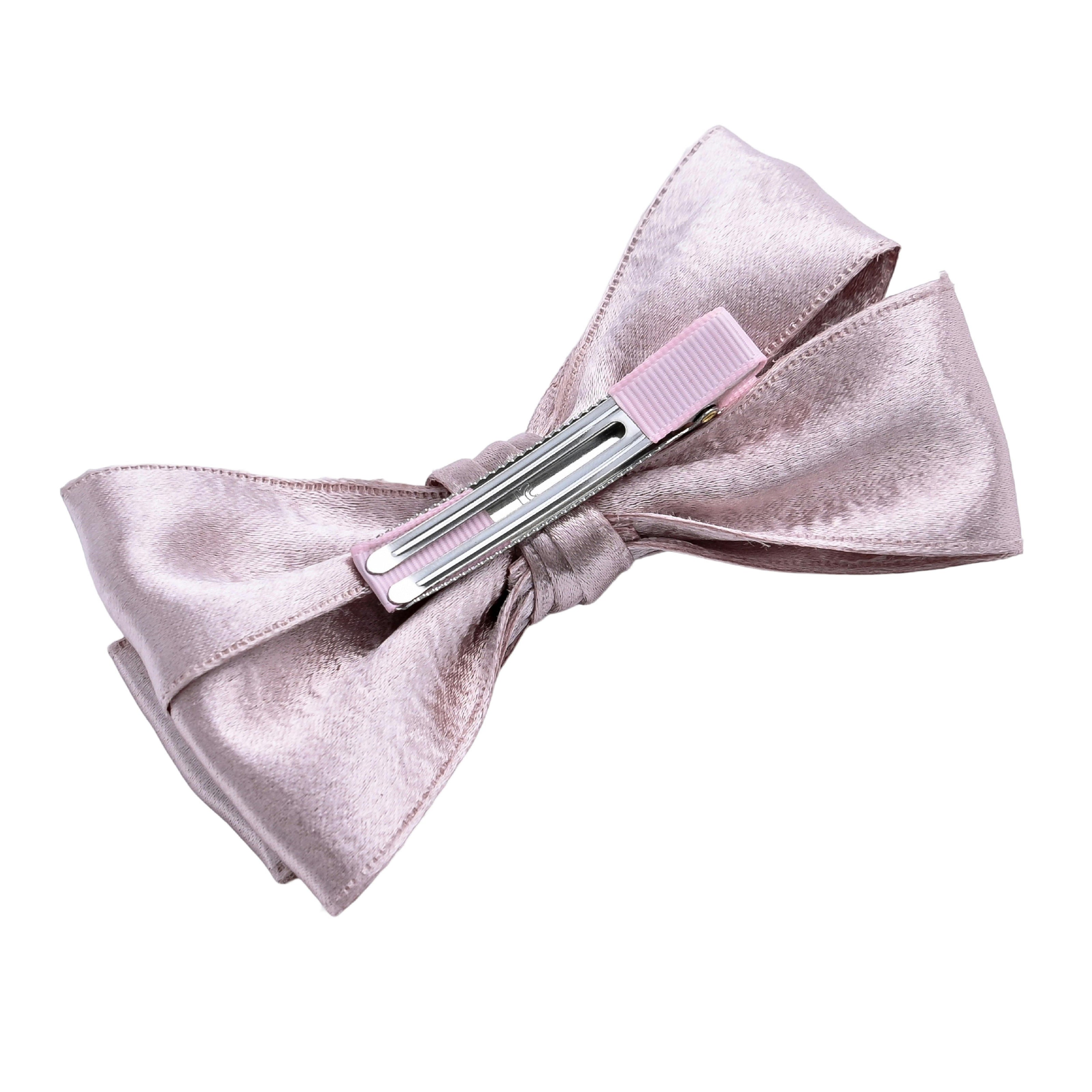 Multicolor Classic Satin Bow Hair Clip Set