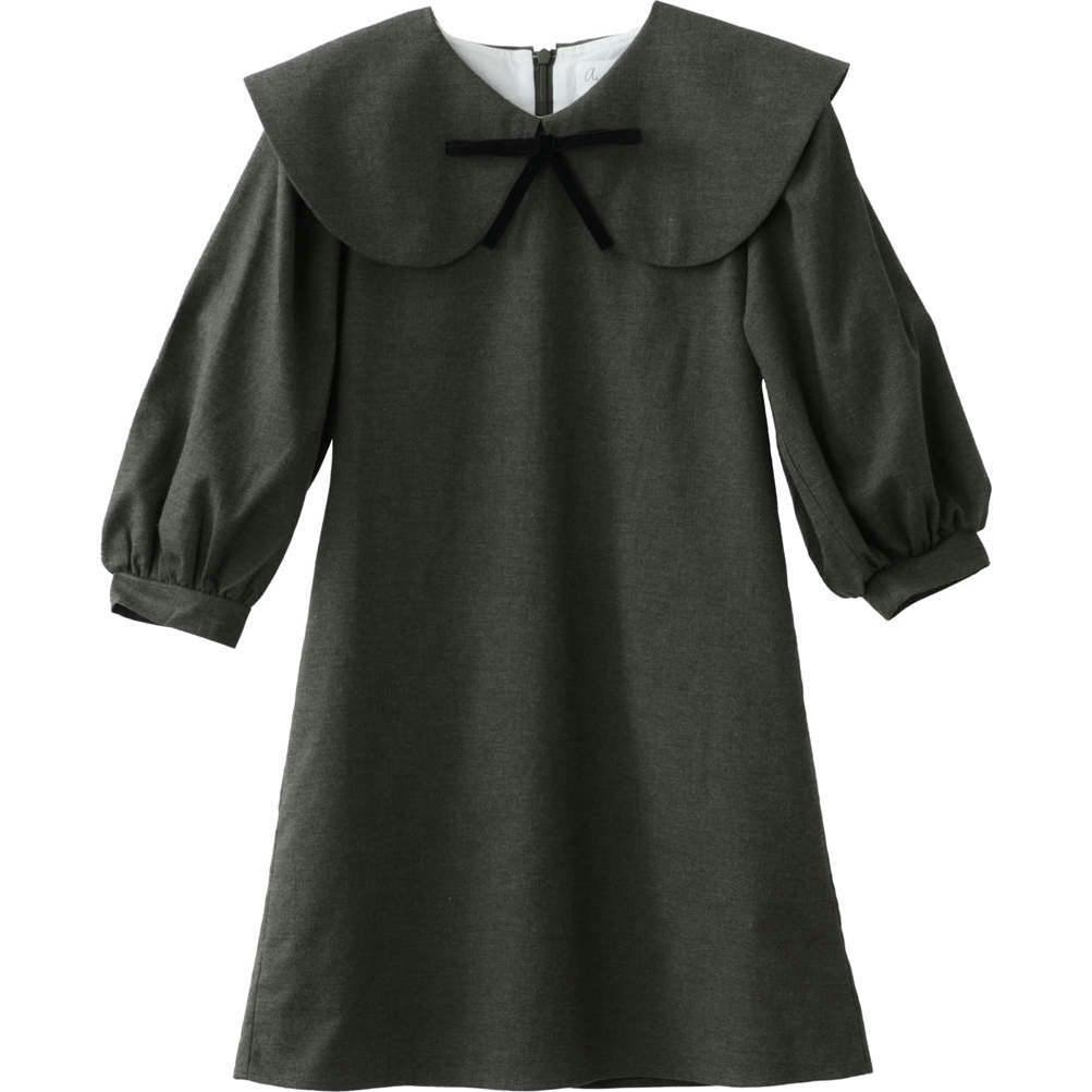 Rhea dress (khaki-charcoal)