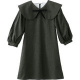 Rhea dress (khaki-charcoal)