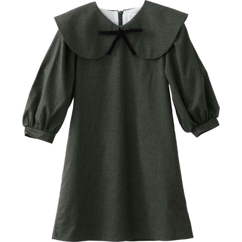 Rhea dress (khaki-charcoal)
