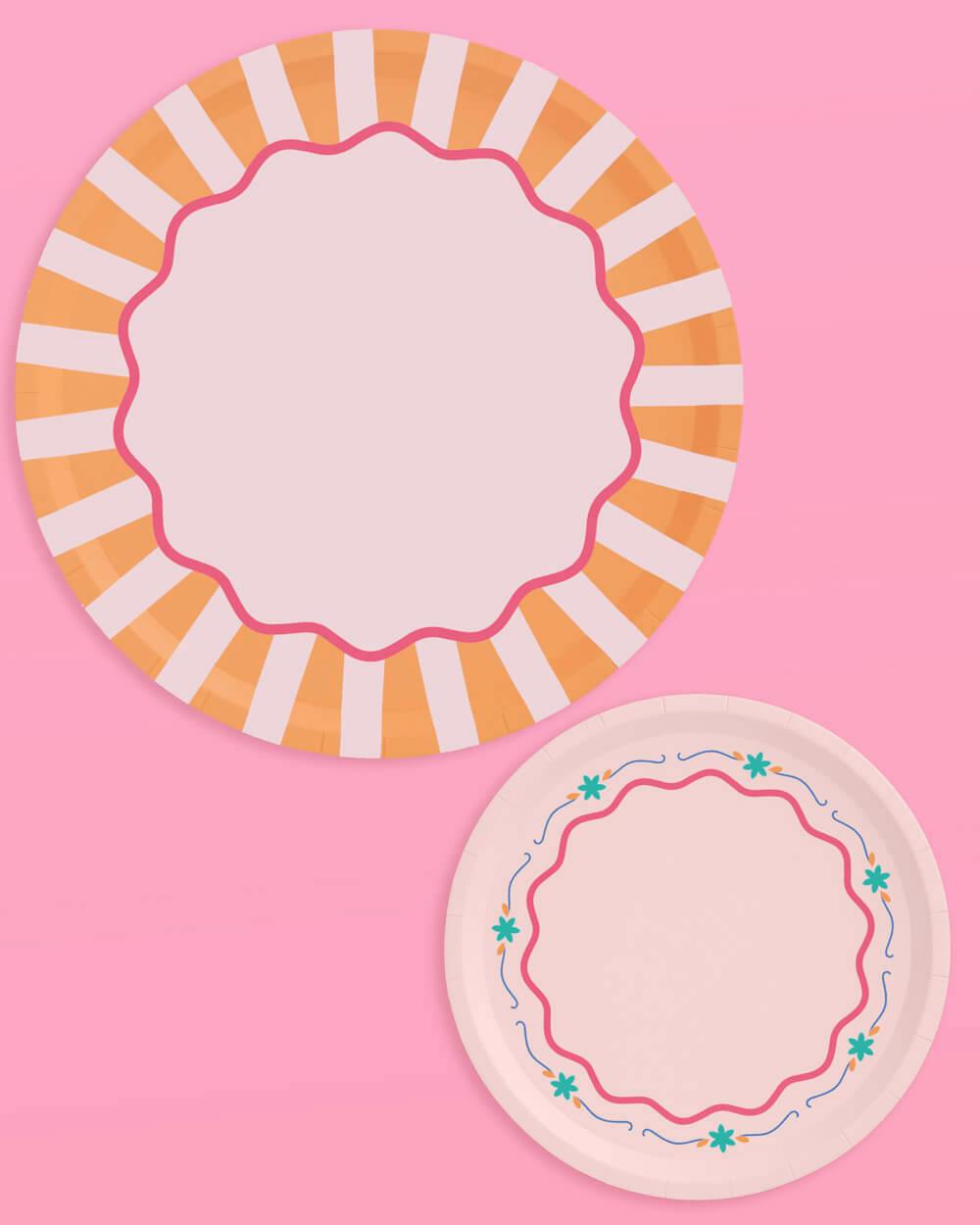 Italian Summer Plates - 32 matte paper plates
