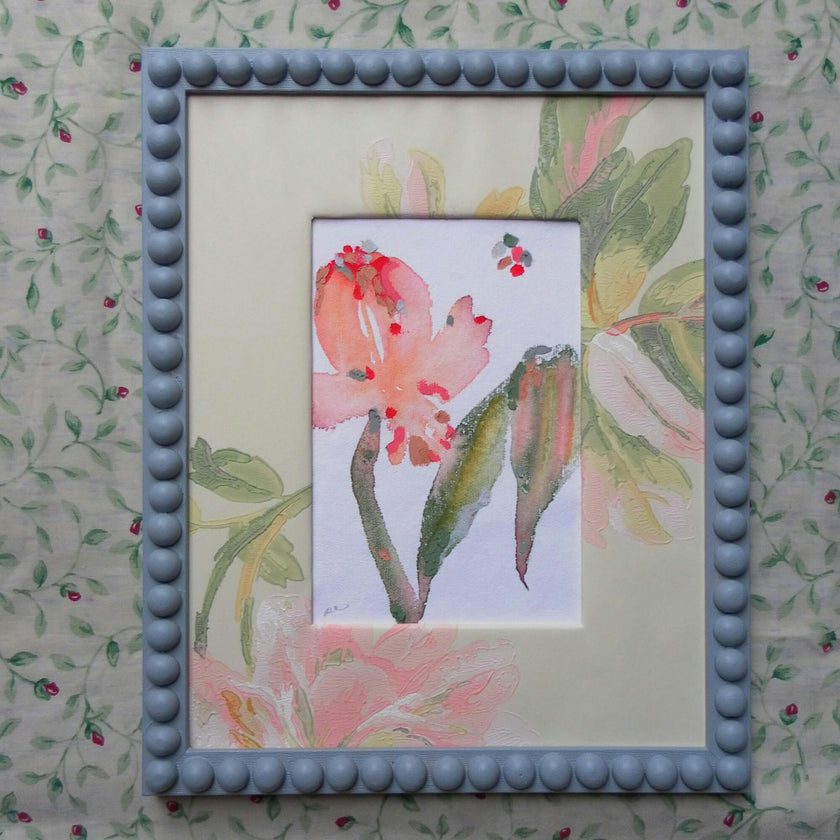 Slow Seeds No. 10 – Original Watercolor & Oil Pastel Painting
