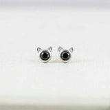 Black Cat Stud Earrings