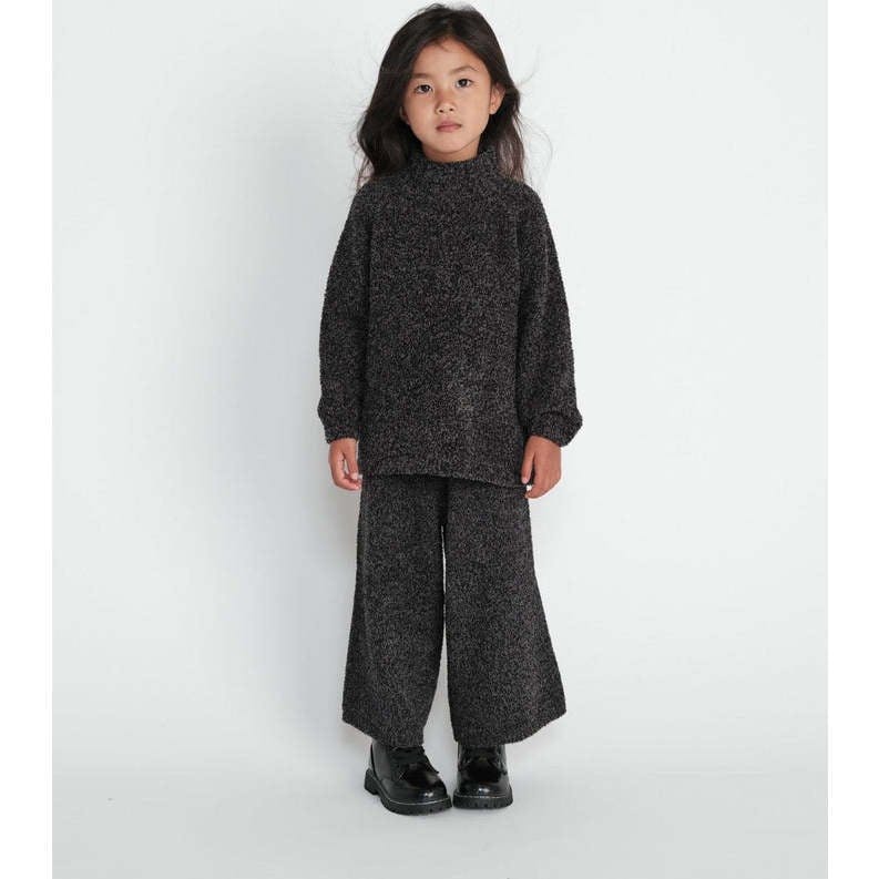 Baby Girls Fuzzy Wide Leg Relaxed Fit Pants
