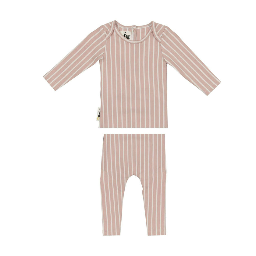 Vertical Pinstripe Loungewear Set