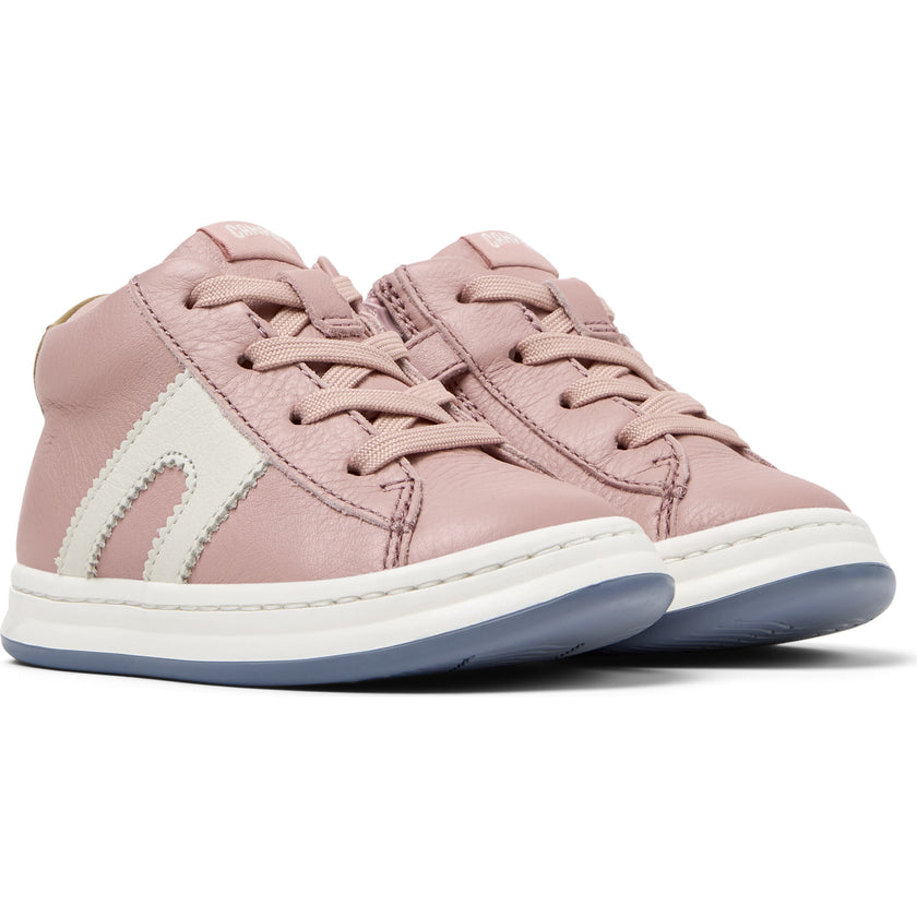 Kids Twins Leather Sneakers, Pink