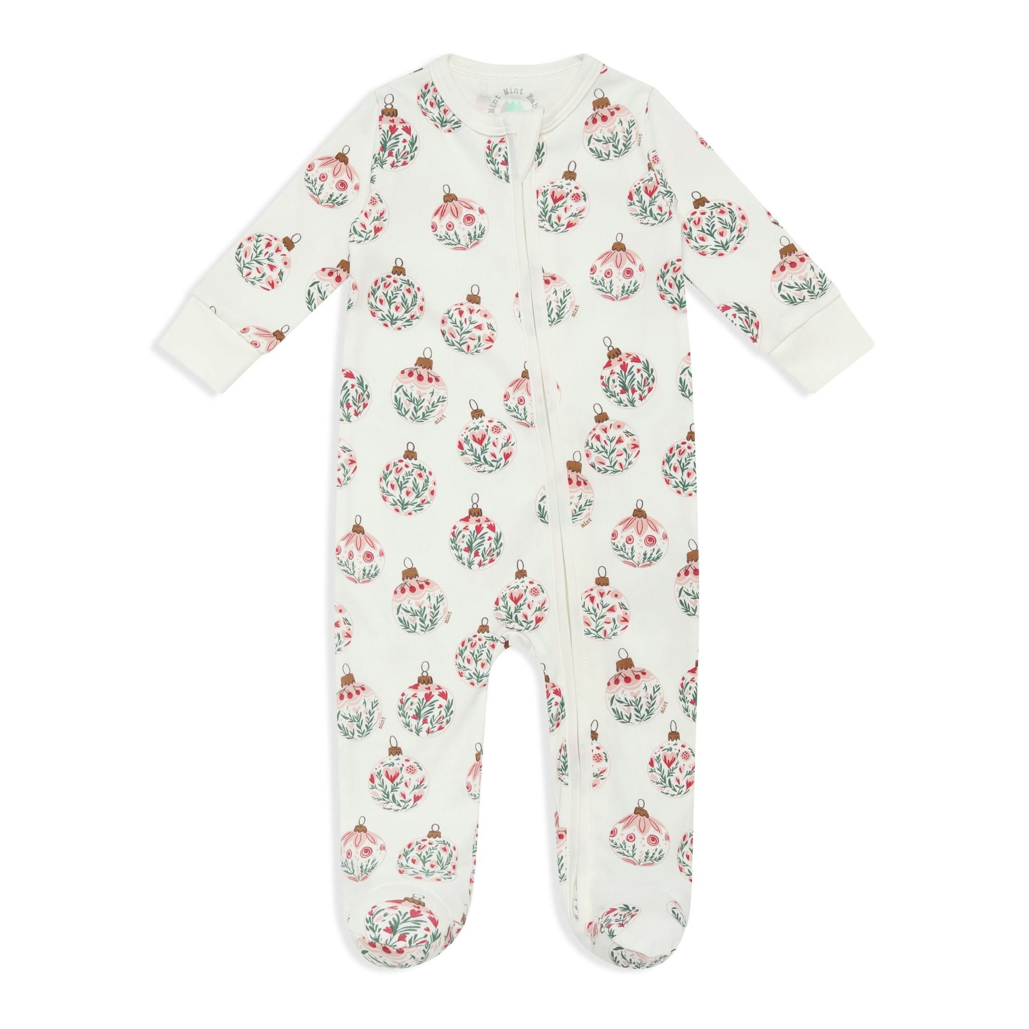 Ornament Garden Zip-up Bodysuit