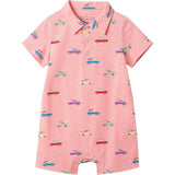 Infant Boys Polo Romper | Coral Cars