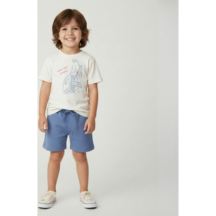 Organic Graphic Tee & Shorts Set - New York