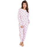 Women's Candy Cane Pajama Shirt and Pant Set