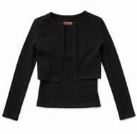Crop Cardigan and Shell Set_Black