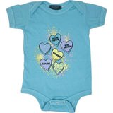 Hearts Blue Baby Onesie - Unisex for Boys and Girls