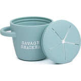 Savage Snacker Happy Silicon Snacker Cup With Lid