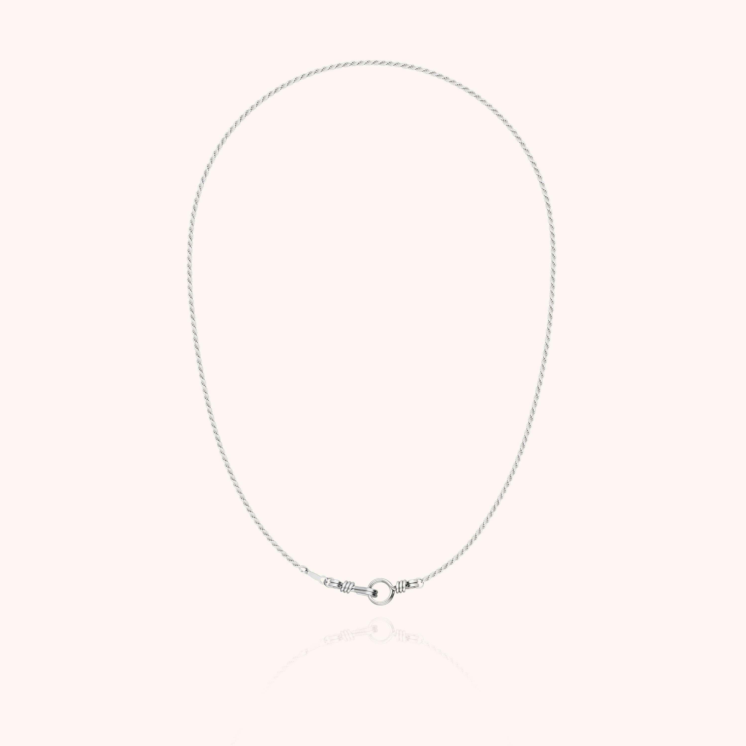 Rope Chain Necklace, 925 Sterling Silver