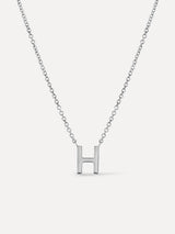 Silver Initial Necklace - Letter Necklace
