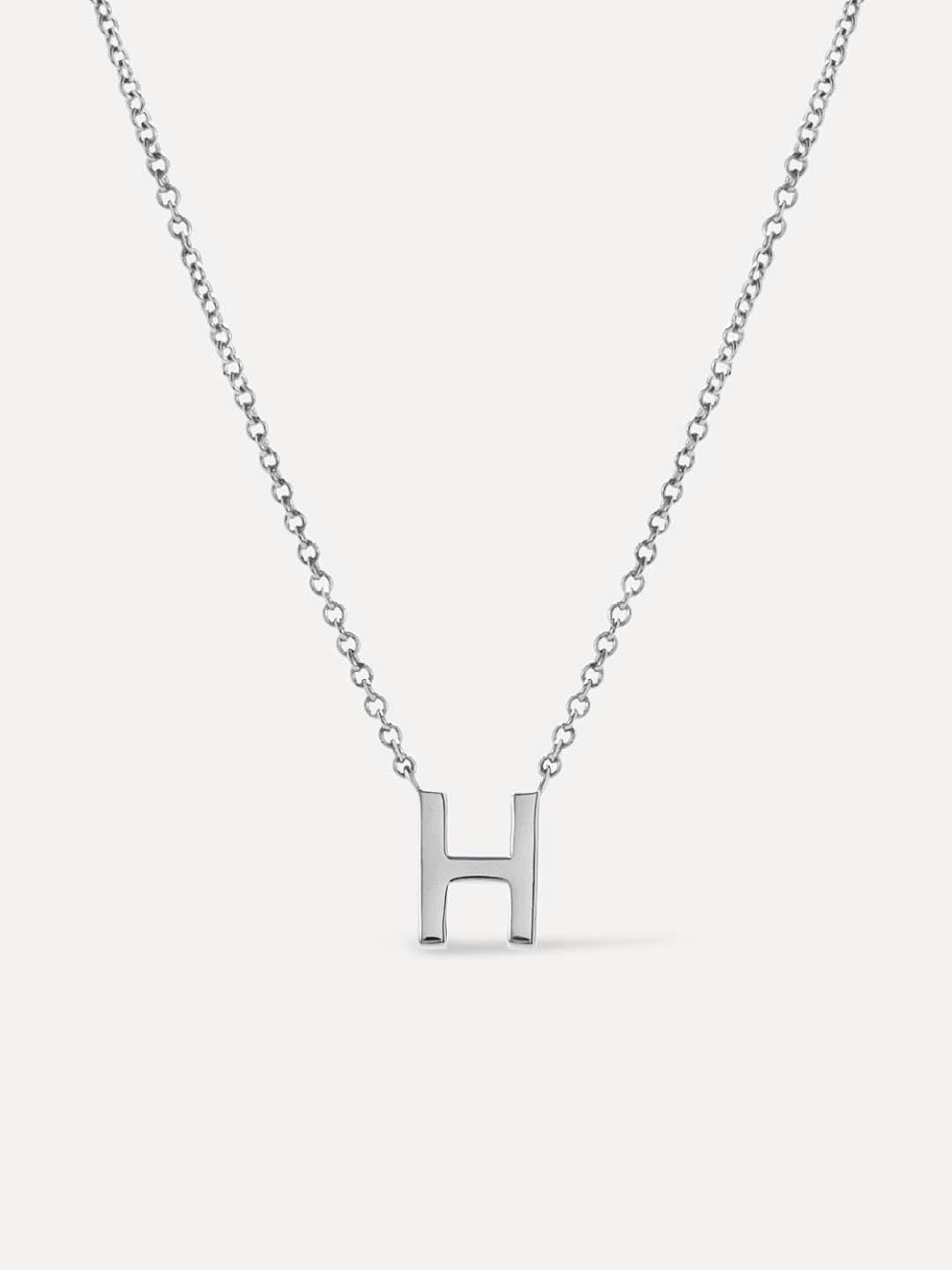 Silver Initial Necklace - Letter Necklace