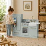 Little Chef Charlotte Modern Play Kitchen, Silver Gray/Gold