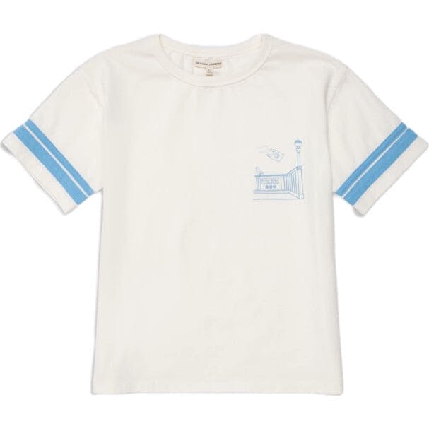 Organic Weekend Tee with Buzzer Blue Trim