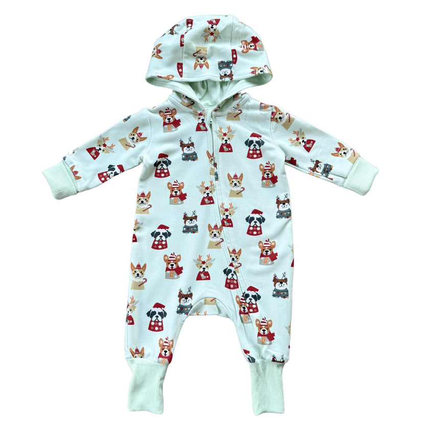 Baby Boy Terry Zip Romper