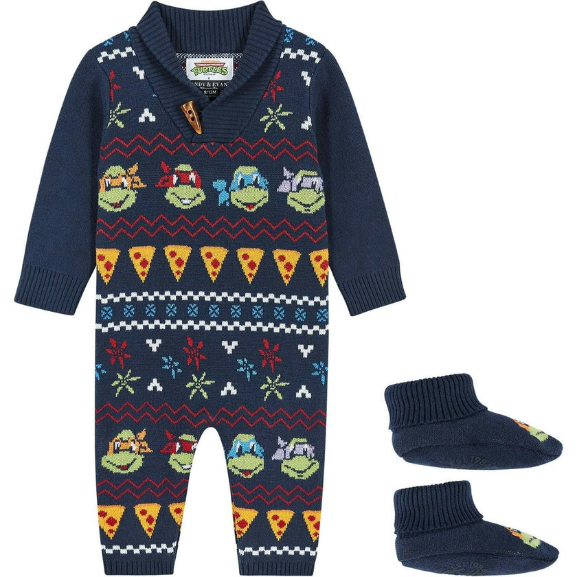 TMNT® X Andy & Evan® Fair Isle Icon Sweater Romper