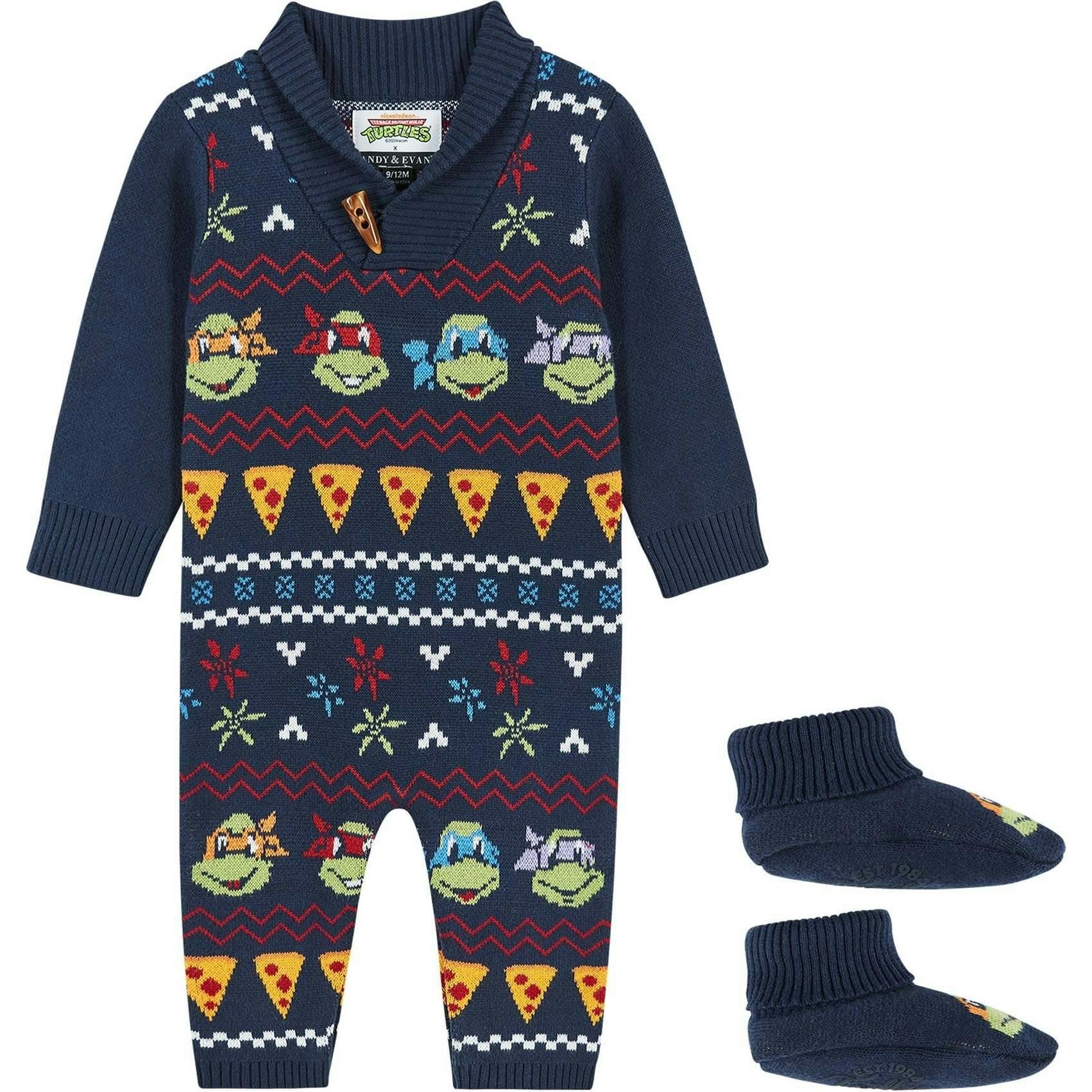 TMNT® X Andy & Evan® Fair Isle Icon Sweater Romper