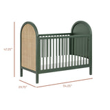 Babyletto Bondi Cane 3-in-1 Convertible Crib with Toddler Bed Conversion Kit