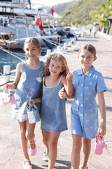 Gems Bow Denim Dress