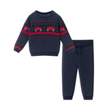 Infant Boys (9-24M) Sweater Set | Red Truck Fair Isle