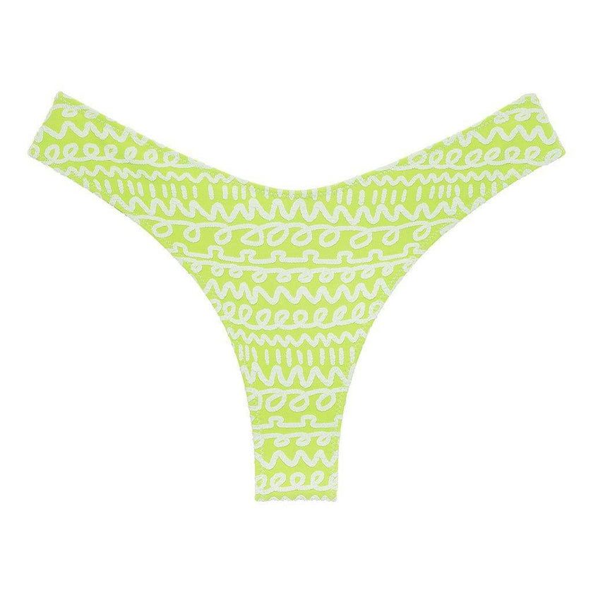 Lulu Print Zig-Zag Stitch Bikini Bottom