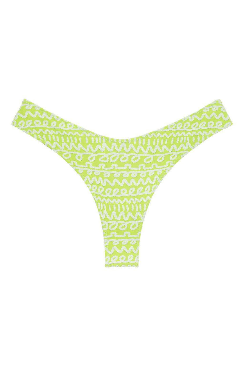 Lulu Print Zig-Zag Stitch Bikini Bottom