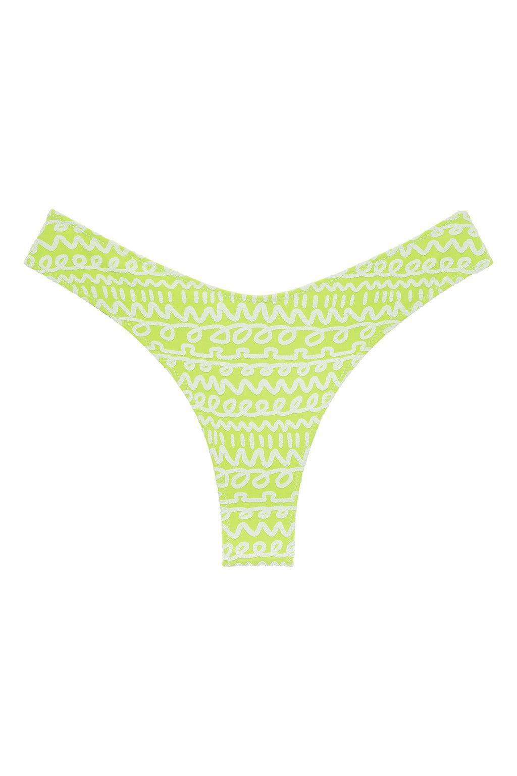 Lulu Print Zig-Zag Stitch Bikini Bottom