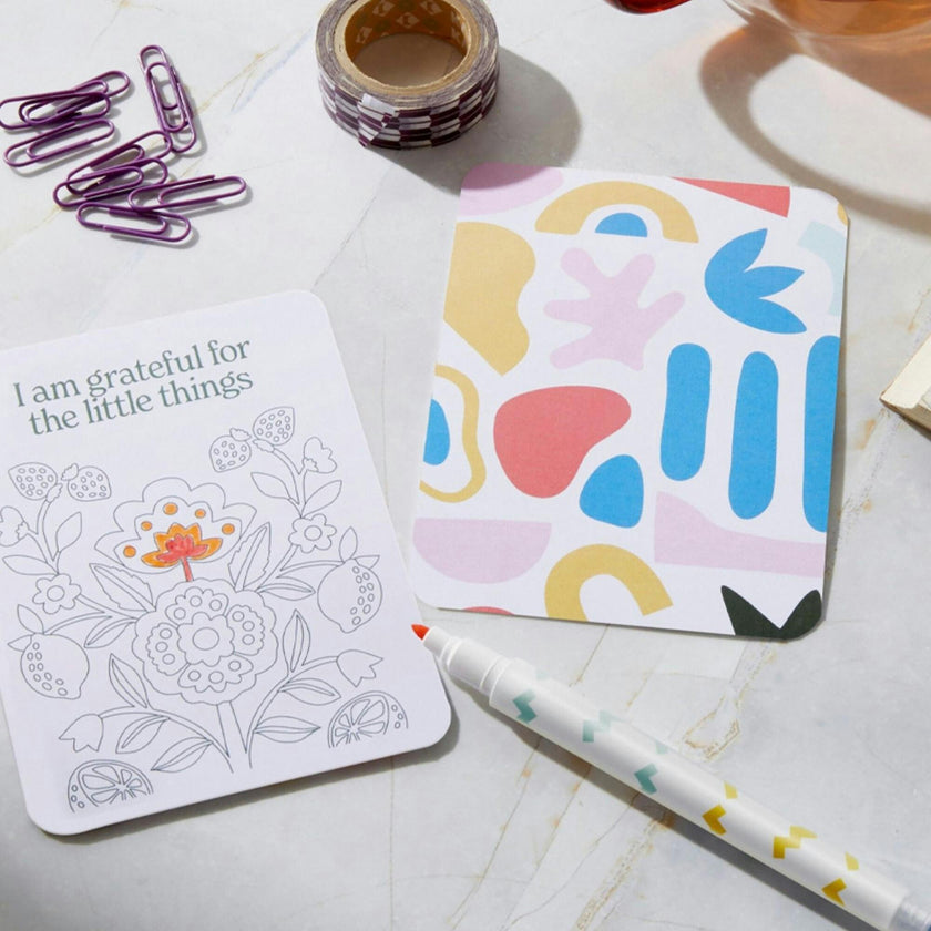 Color Your Own Affirmation Cards