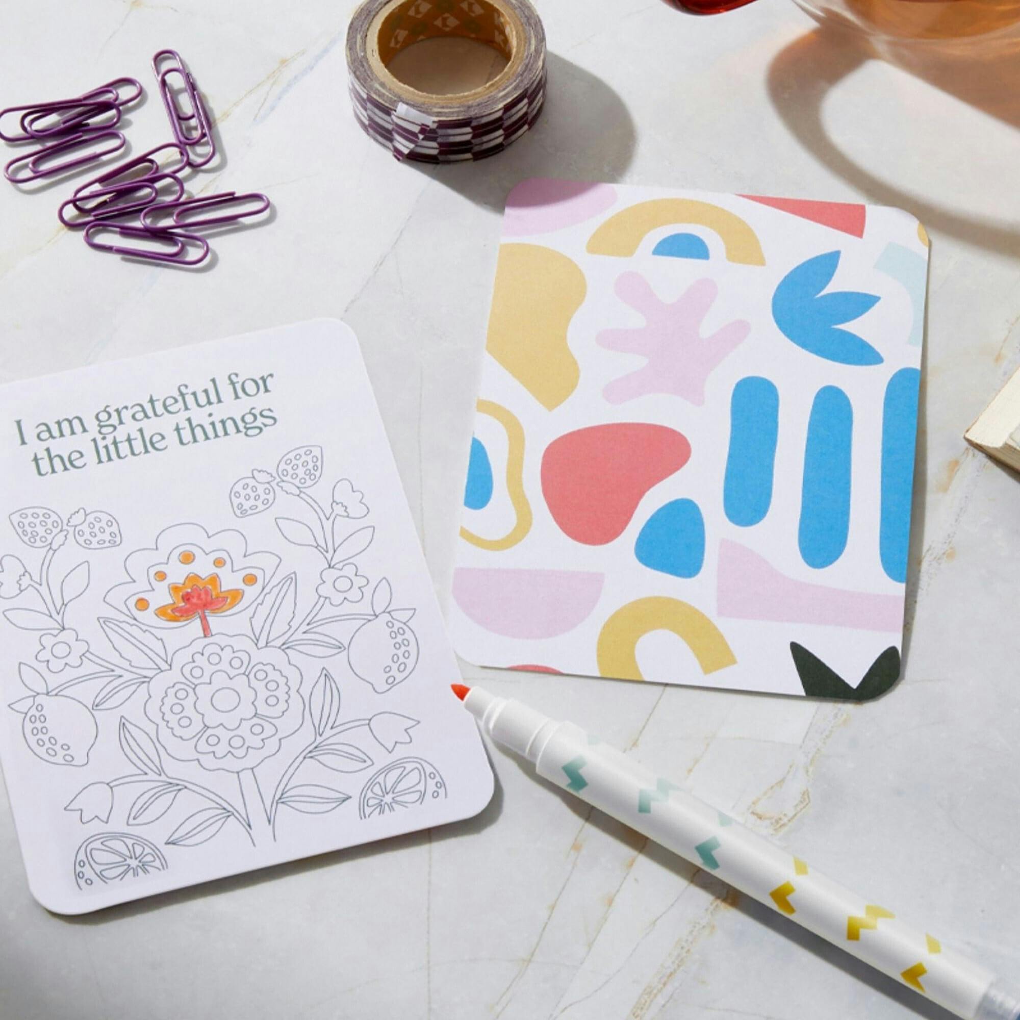 Color Your Own Affirmation Cards