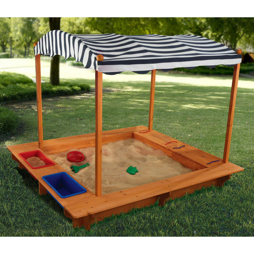 Outdoor Sandbox with Canopy