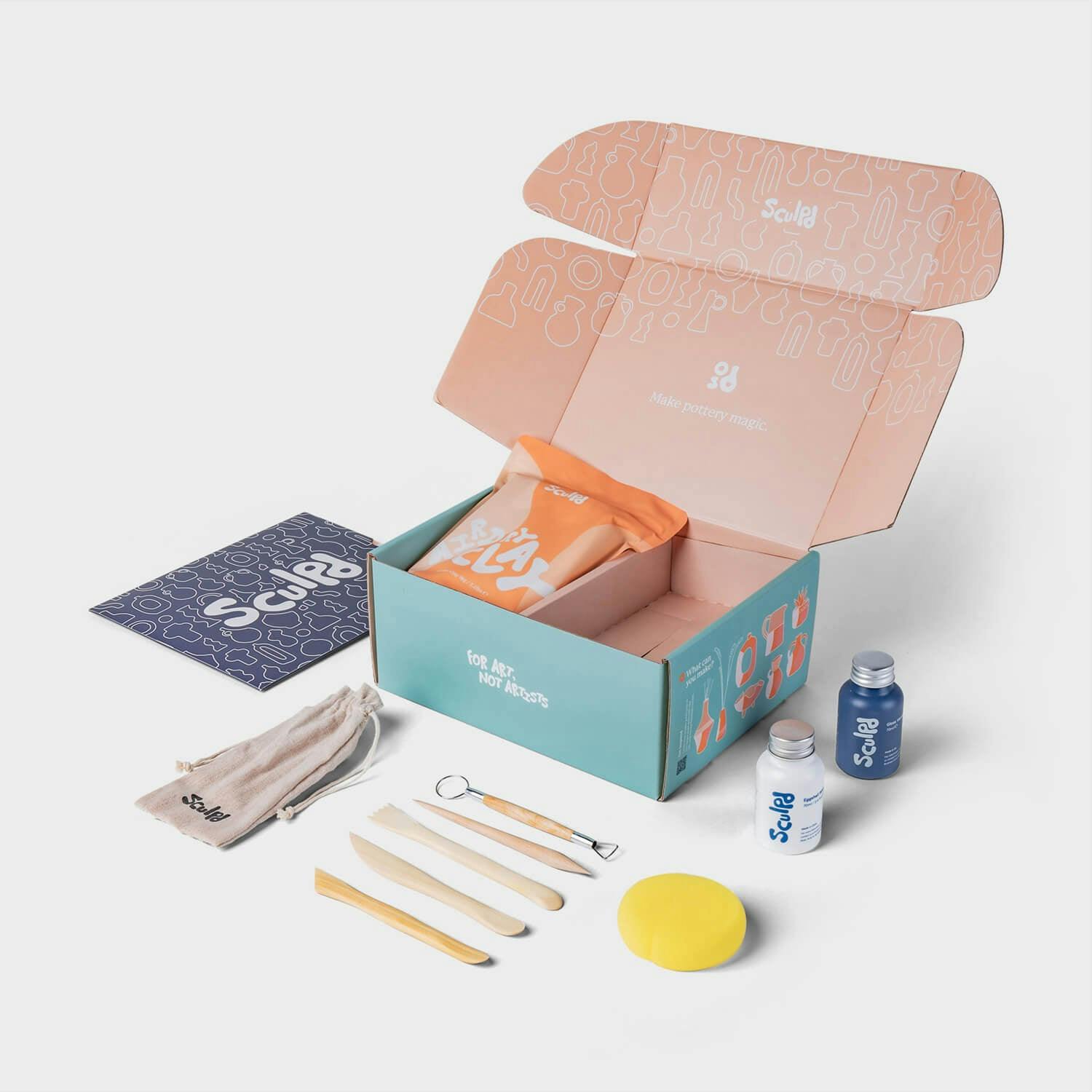 Home Pottery Kit with Paint Set
