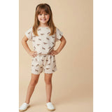 Organic Drop Shoulder Tee & Shorts Set - Horses