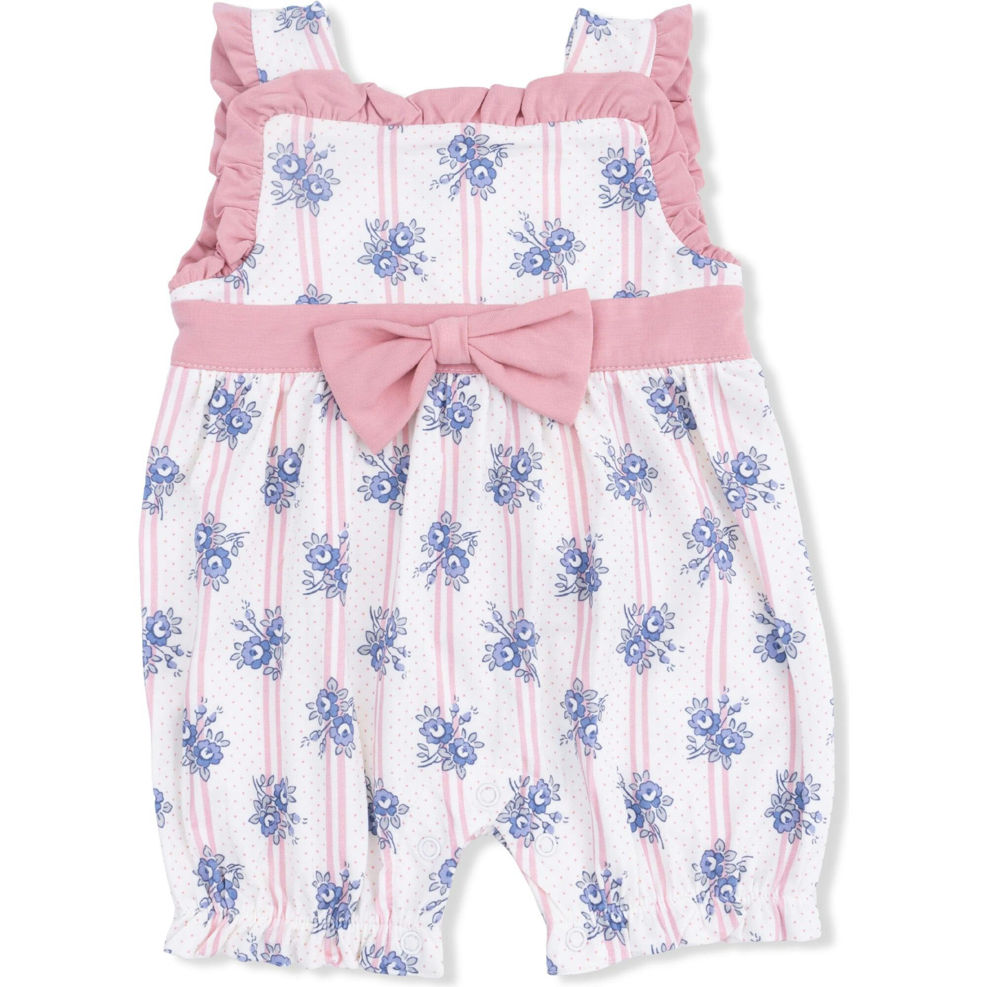 Stripe Dot Roses - Bow Playsuit
