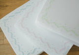 Embroidered Crib Sheet - Sky