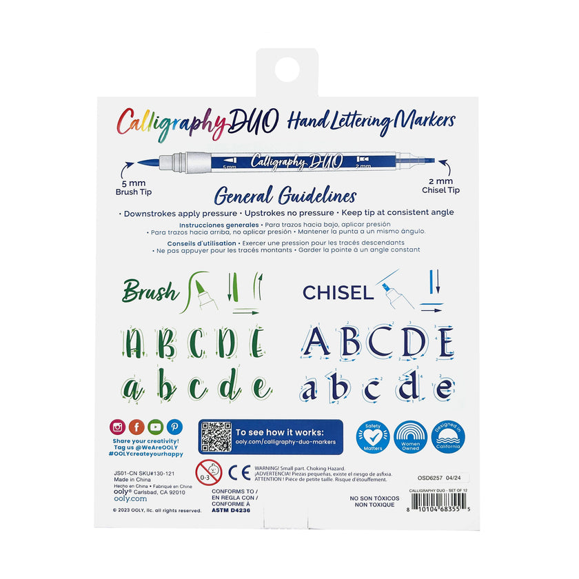 Calligraphy Duo Double-Ended Markers - Set of 12