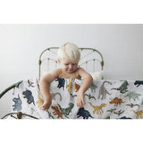 Cotton Muslin Swaddle Blanket - Dino Friends