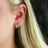 Twisted Hinged Huggie Hoop Earrings