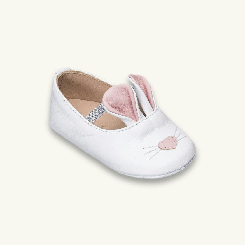 Baby Bunny Slipper | White Leather