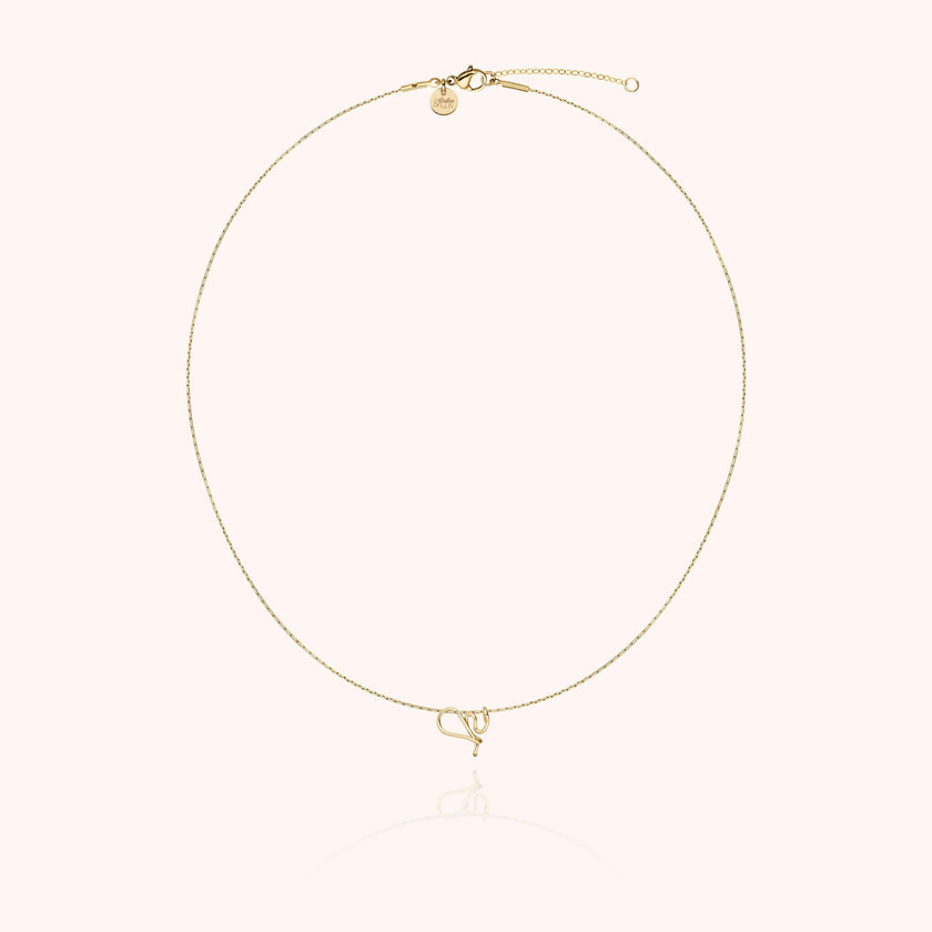 Initial Necklace, 14k Yellow Gold Filled