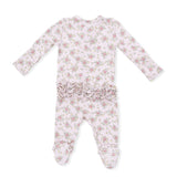 Edith's Rose Garden - 2 Way Ruffle Back Zipper Footie