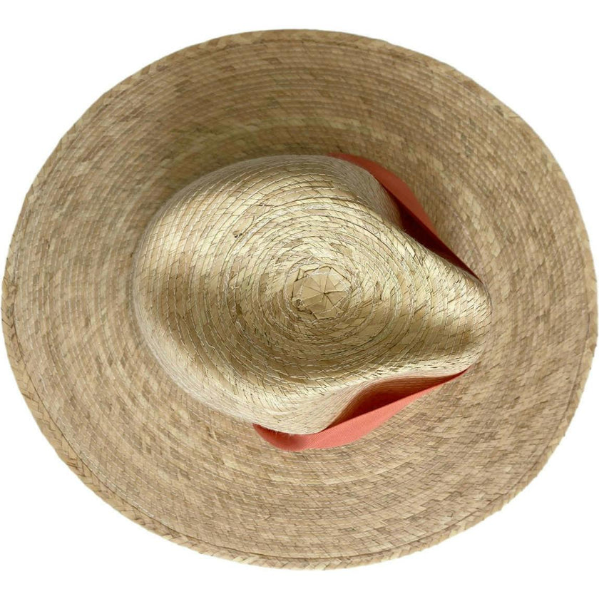 Zinnia Sun Hat - Wide & Short Red Grosgrain Ribbon