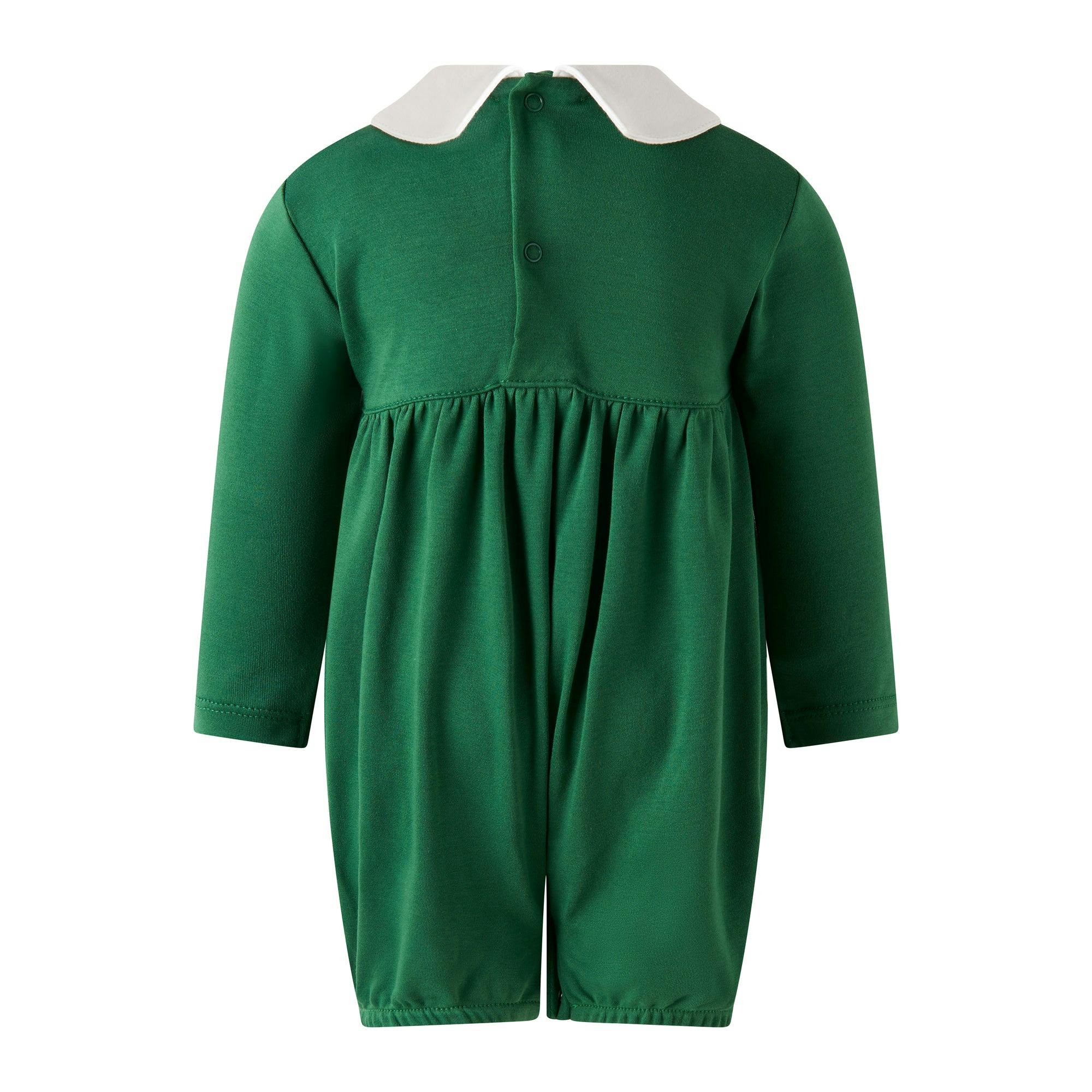 Pima Christmas Tree Smocked Babysuit