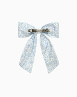 Extra Large Bow Hair Clip in Blue Floral