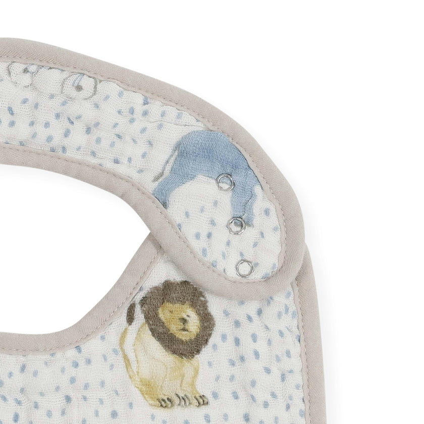 Cotton Muslin Classic Bib 3 Pack - Party Animals
